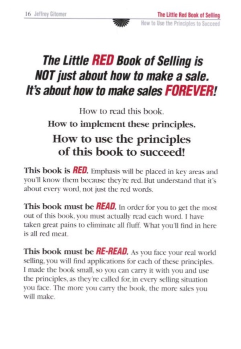page from gitomer little red