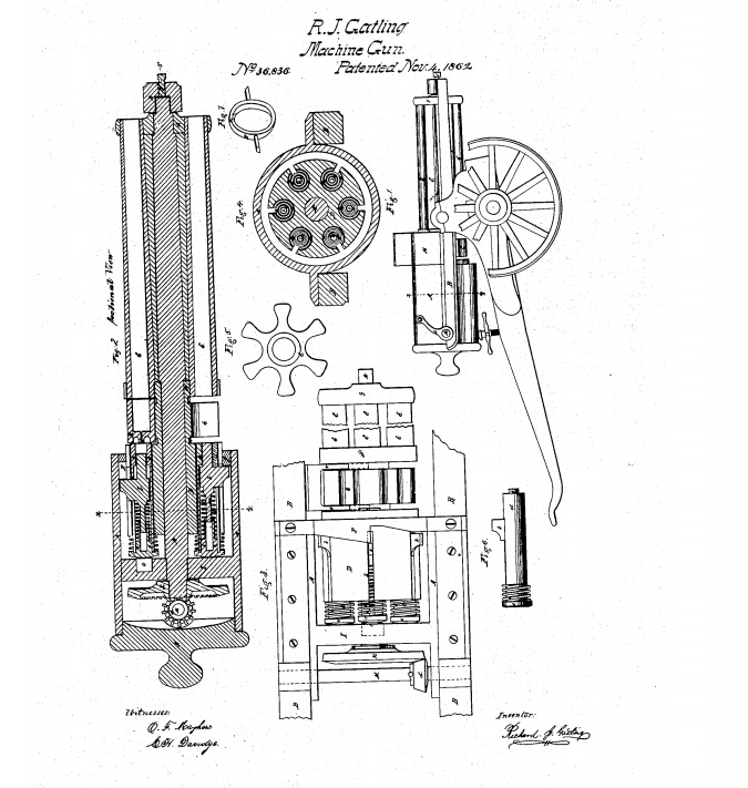 patent gatling gun