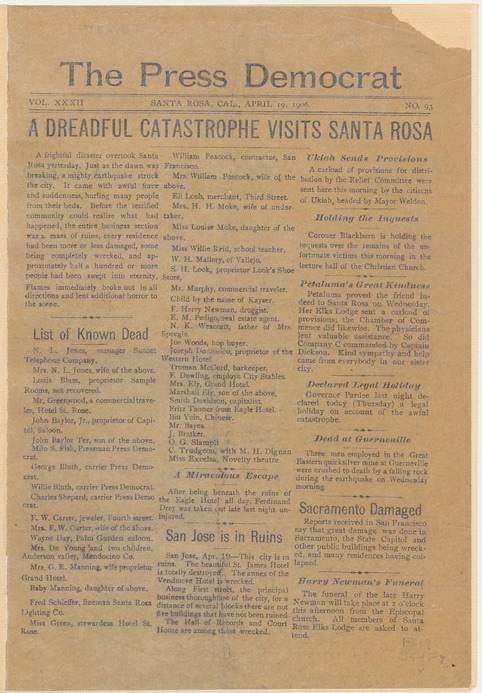 San Fran Newspaper pg1