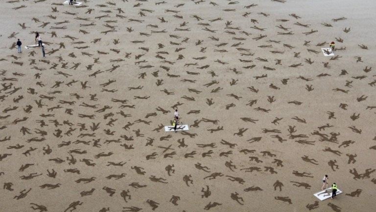 D-Day death in the sand